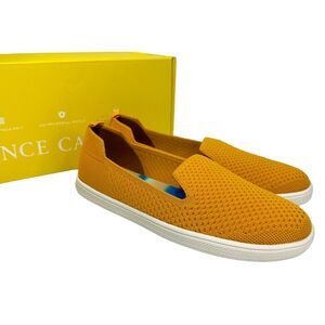Vince Camuto Cabreli Washable Sneaker Knit Yellow Women 5.5M/36 NWB Breathable